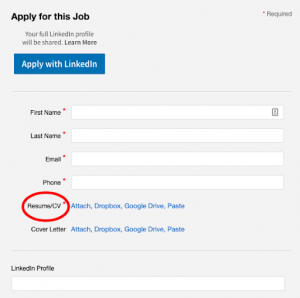 apply for open job on linkedin